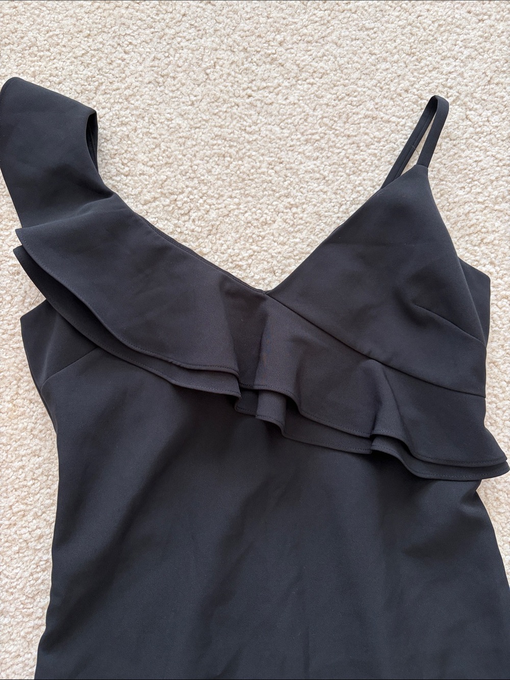 GUESS Black Ruffle One-Shoulder Dress - Picture 4 of 4